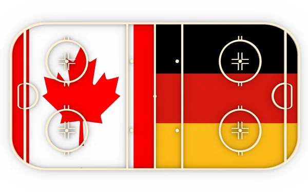 Canada vs Germany. Ice hockey competition 2016 — Stock Photo, Image