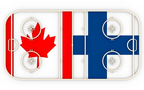 Kanada mot Finland. Ishockey tävling 2016 — Stockfoto
