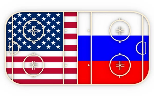 USA vs Russia. Ice hockey competition 2016 — Stockfoto