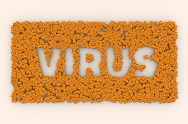 Modelos de virus abstractos y palabra — Foto de Stock