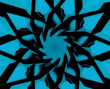 Soyut 3d yıldız spiral