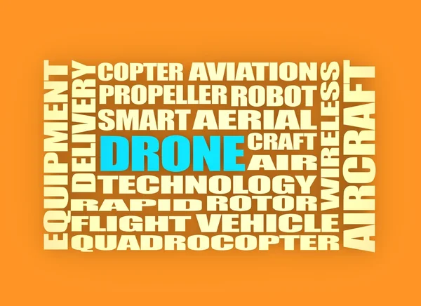 Drone relative 3D word cloud — Stock Photo, Image