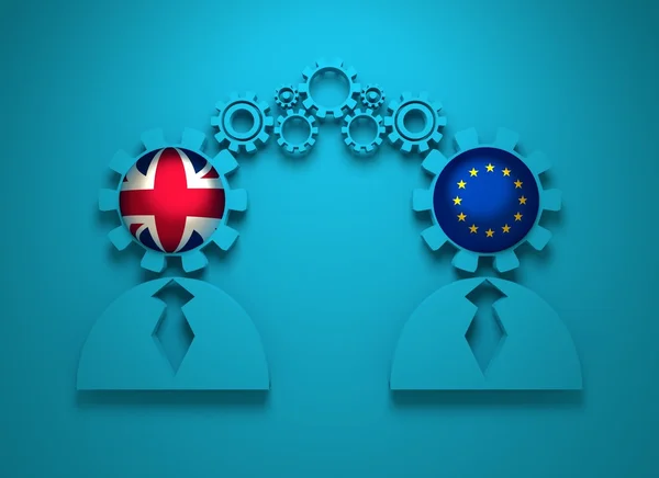 Egyesült Királyság és az Európai Unió politikai és gazdasági kapcsolata — Stock Fotó