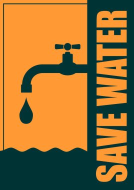 Soyut vektör arka plan. Su koruma kavramı. 