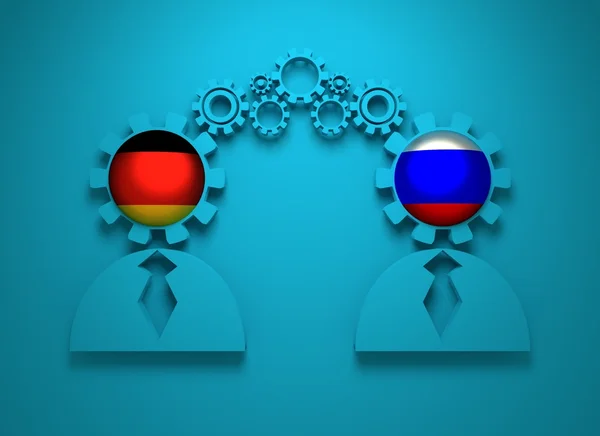 Politische und wirtschaftliche Beziehungen zwischen Deutschland und Russland — Stockfoto