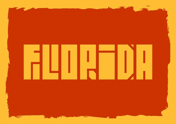 Nombre del estado de Florida — Vector de stock