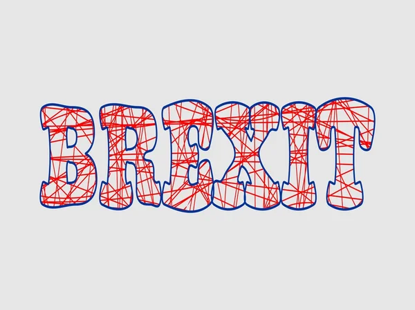 Storbritannien och EU: S relationer. Brexit text — Stock vektor
