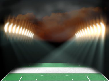 Futbol Stadyumu Nijerya bayrak dokulu alanı ile
