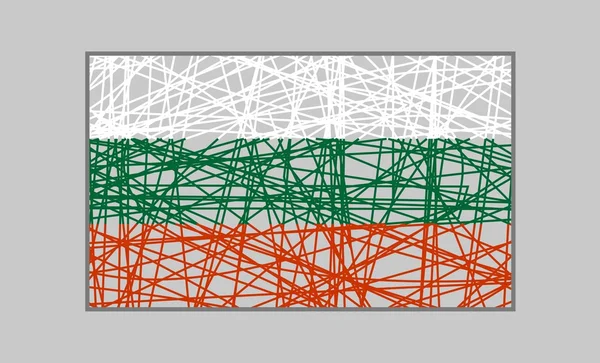 Bulgarie concept de drapeau — Image vectorielle
