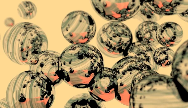 Grande grupo de esferas de espelho ou pérolas . — Fotografia de Stock