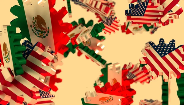 Relações políticas e económicas entre os EUA e o México — Fotografia de Stock