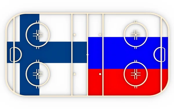 Finland vs Ryssland. Ishockey konkurrens 2016 — Stockfoto