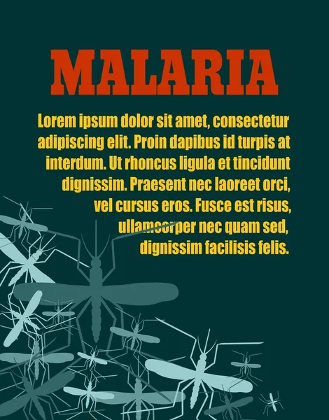 Vector brochure, report or flyer design template. Malaria relative — Stock Vector