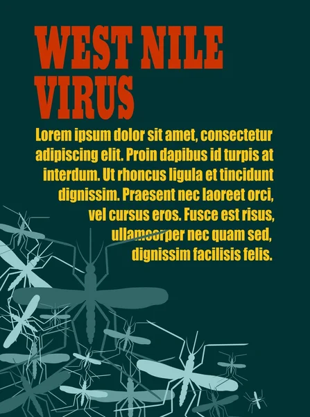 Vector brochure, report or flyer design template. West Nile virus — Stock Vector