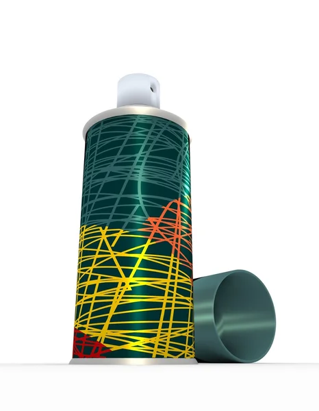 Ilustración de la botella de spray con tapa, sobre fondo blanco —  Fotos de Stock