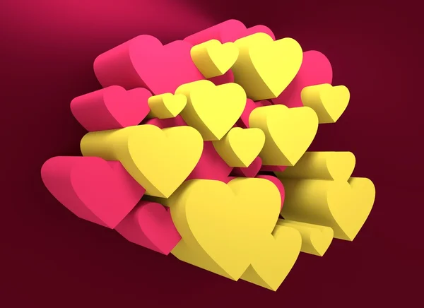 Love relative background. Heart shapes group — Stock Photo, Image