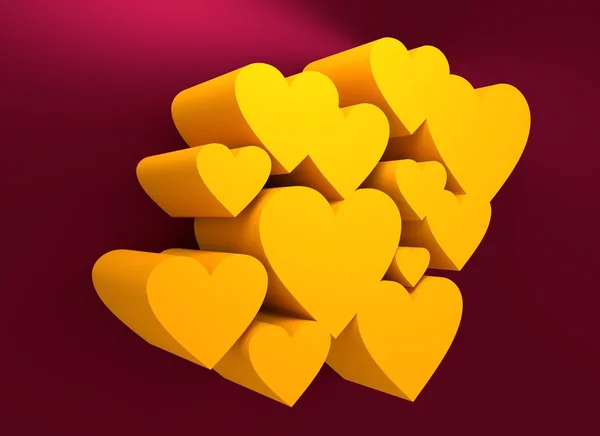 Love relative background. Heart shapes group — Stock Photo, Image