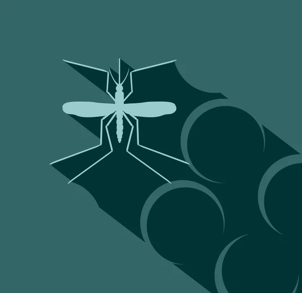 Иллюстрация вектора плоского комаров — стоковый вектор