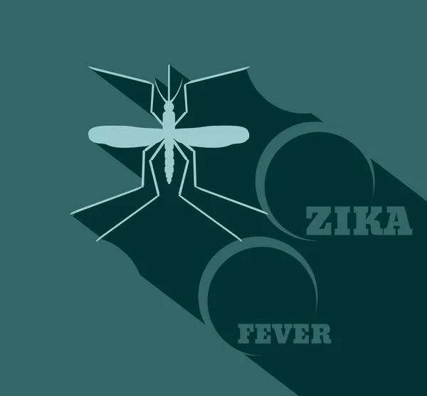 Silueta de mosquitos estilo plano vector ilustración — Vector de stock