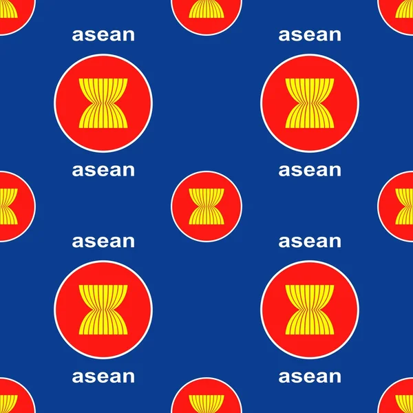 ASEAN Unie embleem naadloze achtergrond — Stockvector
