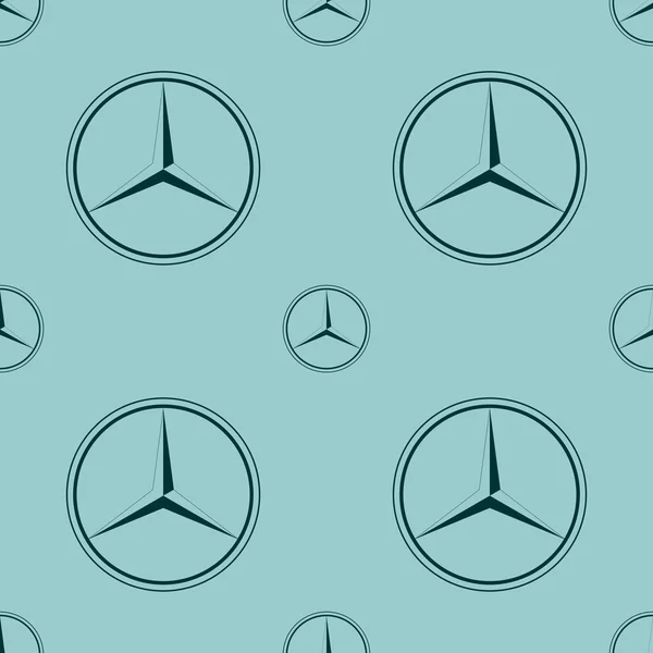 Mavi arka plan üzerinde Mercedes Benz amblemi.