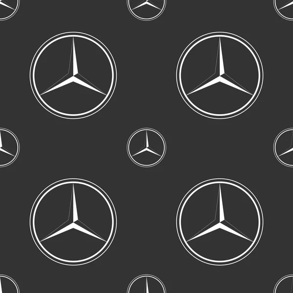 Emblema de Mercedes Benz sobre fondo gris oscuro . — Archivo Imágenes Vectoriales