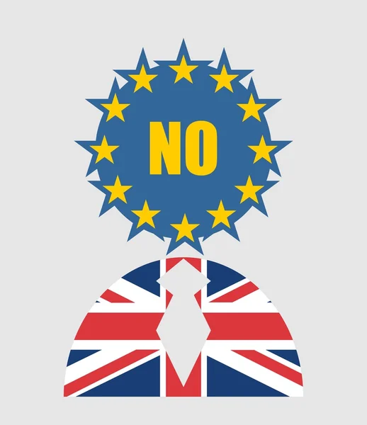 Relações da Grã-Bretanha e da União Europeia. Metáfora Brexit — Vetor de Stock