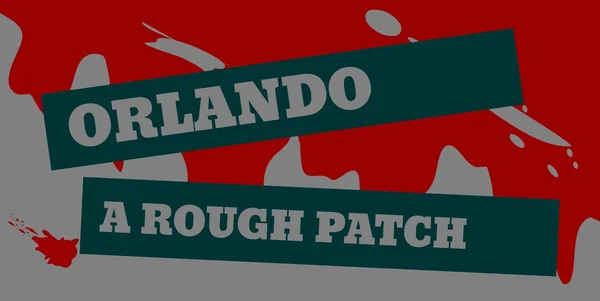 Orlando un texto de parche áspero — Vector de stock