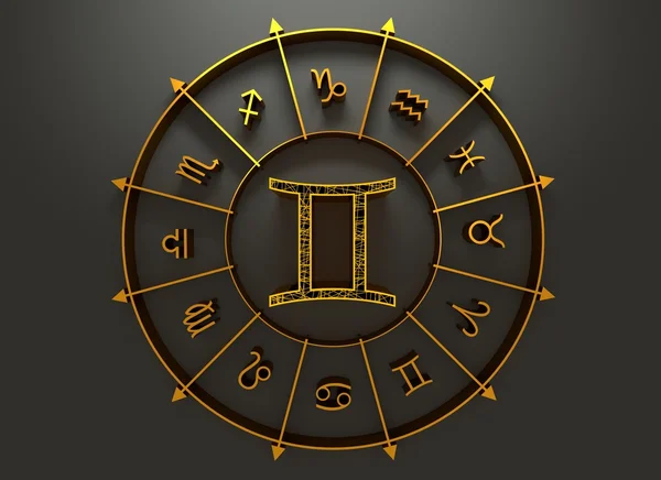 Astrologia symbol gemini — Zdjęcie stockowe