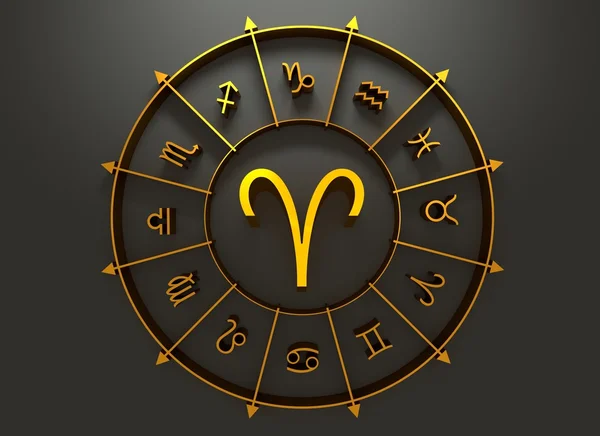 Símbolo de astrologia aries — Fotografia de Stock