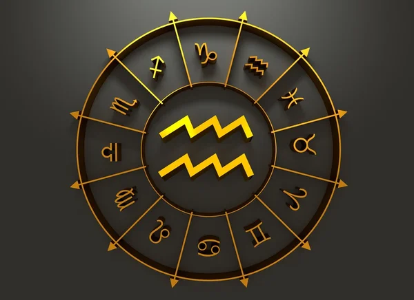 Астрологія символ Водолій — стокове фото