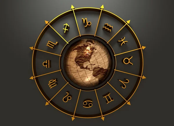 Astroloji sembolleri daire — Stok fotoğraf