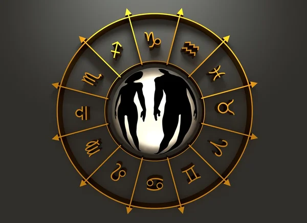 Astrologia symbols koło — Zdjęcie stockowe