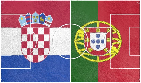 Croatia vs Portugal europe football championship 2016 — Stock Photo, Image