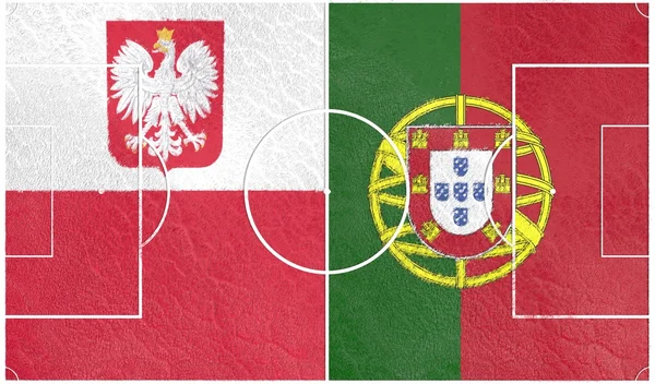 Poland vs Portugal europe football championship 2016 — Stock Photo, Image