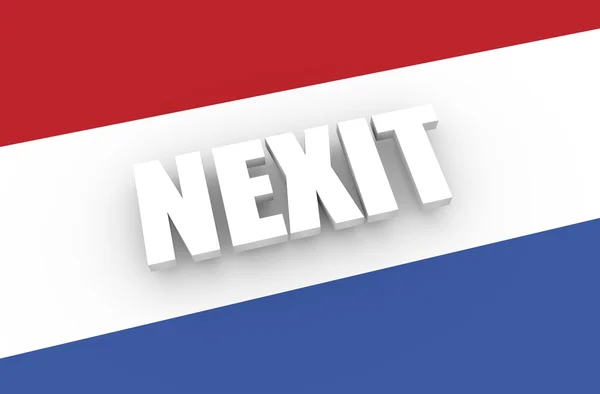 De betrekkingen tussen Nederland en de Europese Unie. Nexit metafoor — Stockfoto