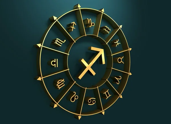 Astrologie symbole sagittaire — Photo