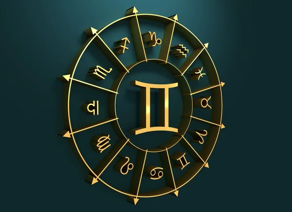 Símbolo de astrologia gemini — Fotografia de Stock