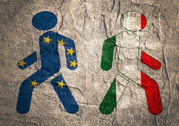 Italy and European Union relationships. — Stock Photo, Image