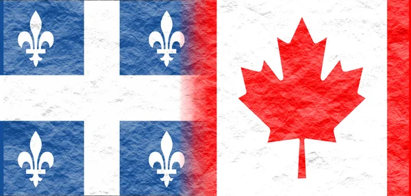 Politic relationship, Canada and Quebec — Stock Photo, Image