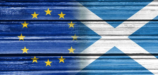Politic relationship, European Union and Scotland — Stock Photo, Image