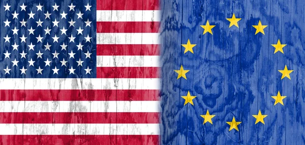 Politik ilişki, ABD ve Avrupa Birliği — Stok fotoğraf