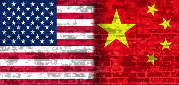 Rozvážný vztah, Usa a Čína — Stock fotografie