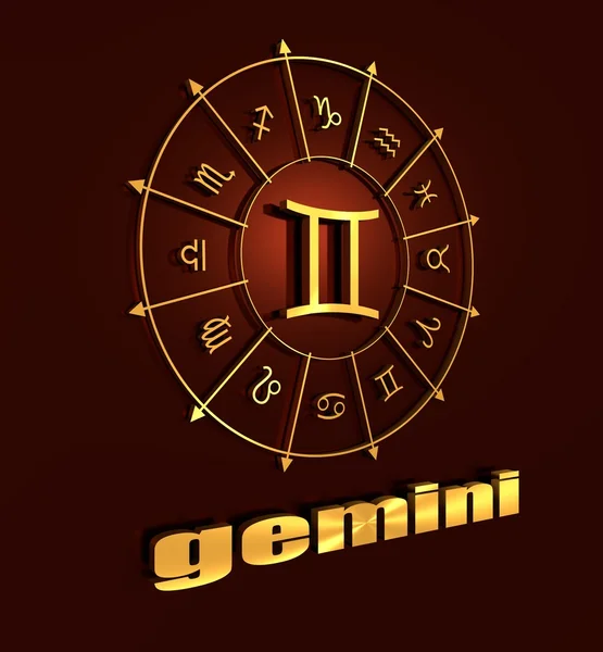 Astrologie-Symbol gemini — Stockfoto