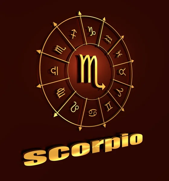 Astrologia symbol Skorpion — Zdjęcie stockowe
