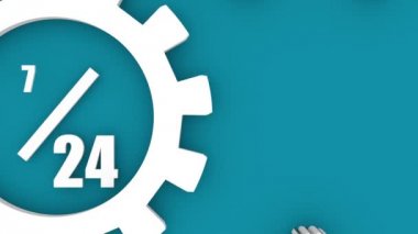 zamanlama rozet sembol 7, 24 ve hediyeler