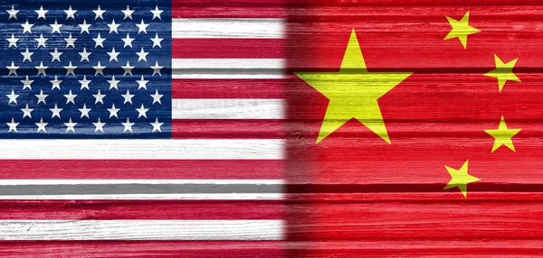 美国和中国的政治关系 — 图库照片