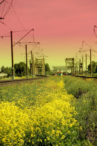 Lengte van het spoor — Stockfoto