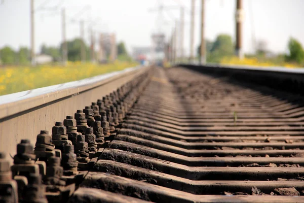 The length of the railway track Stock Picture
