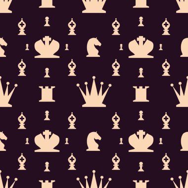 Satranç adet vektör Seamless Modeli.